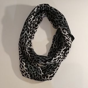 Leopard print infinity scarf